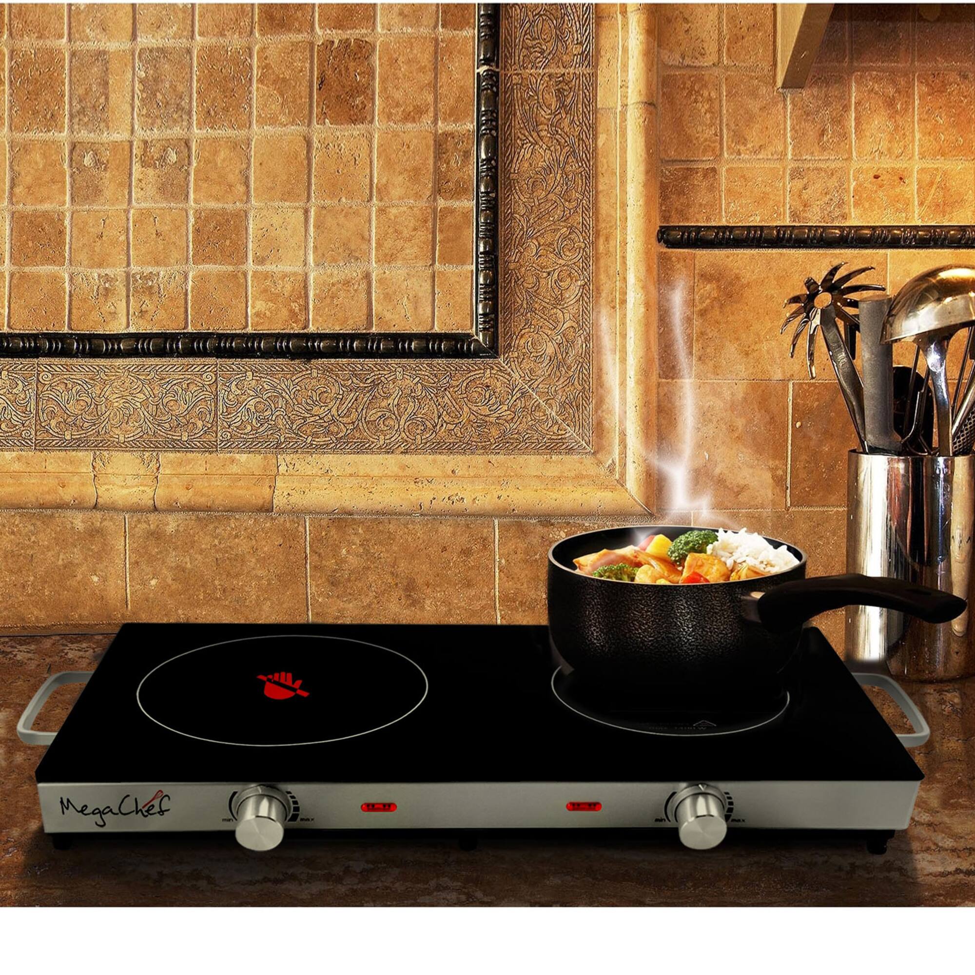 MegaChef Ceramic Infrared Double Electical Cooktop